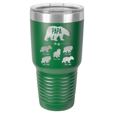 Papa Bear with 5 Cubs Flask Tumbler
